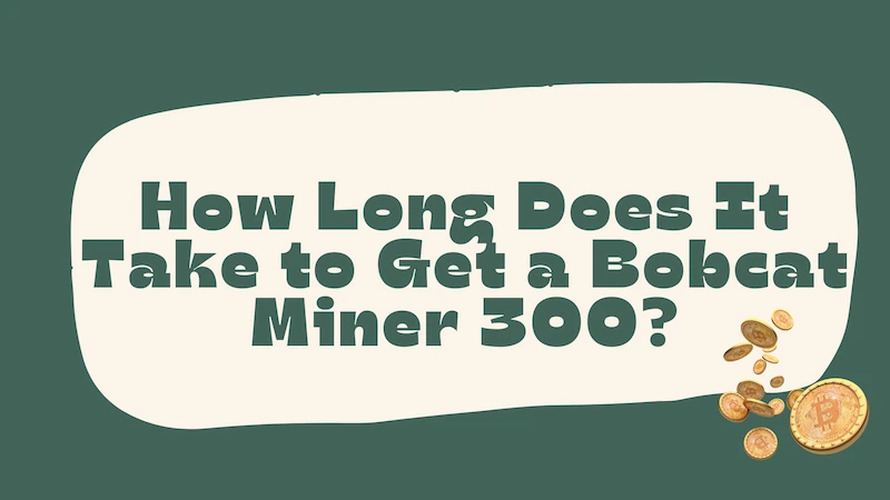 How Long Does It Take to Get a Bobcat Miner 300 Let's See